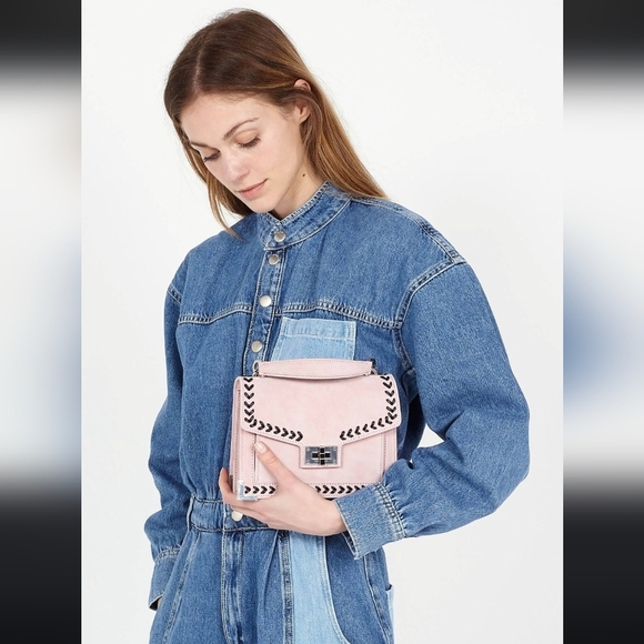 NWT! The Kooples, Small Emily Bag in Pink Suede, MSRP $445 - Picture 6 of 14